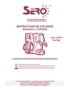 Manual Sero SEM 03 Cafetieră