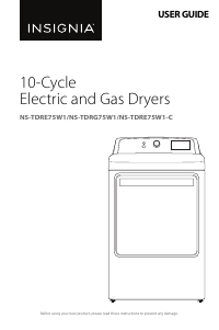 Manual Insignia NS-TDRG75W1 Dryer