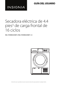 Manual de uso Insignia NS-FDRE44W1 Secadora
