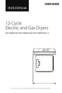 Manual Insignia NS-TDRE67W1-C Dryer