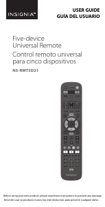 Manual de uso Insignia NS-RMT5D21 Control remoto