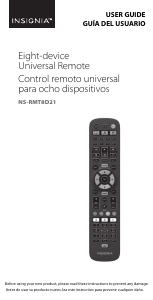 Manual Insignia NS-RMT8D21 Remote Control