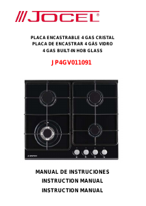 Manual Jocel JP4GV011091 Hob