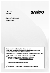 Handleiding Sanyo XT-49S7100F LED televisie