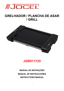 Manual de uso Jocel JGR011725 Parrilla de mesa