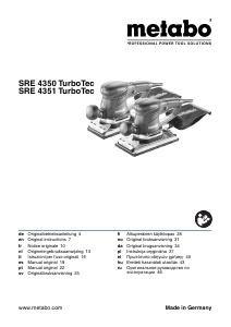Instrukcja Metabo SRE 4350 TurboTec Szlifierki oscylacyjne