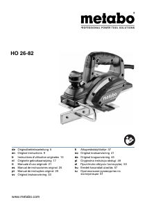 Manual de uso Metabo HO 26-82 Cepillo