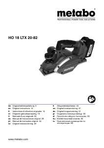 Manual de uso Metabo HO 18 LTX 20-82 Cepillo