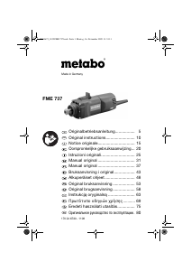 Руководство Metabo FME 737 Прямая шлифовальная машина
