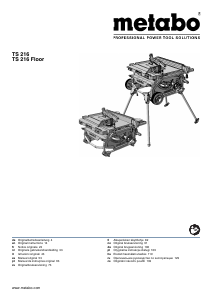 Manual Metabo TS 216 Serra de mesa