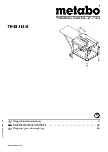 Manual Metabo TKHS 315 M Table Saw
