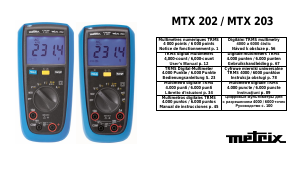Mode d’emploi Metrix MTX 203 Multimètre