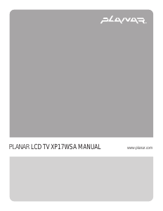 Handleiding Planar XP17WSA LCD televisie