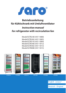 Manual Saro GTK 800 Refrigerator