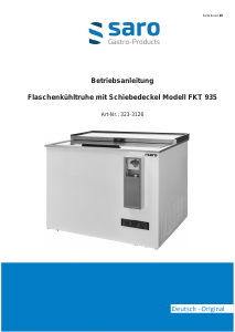 Bedienungsanleitung Saro FKT 935 Kühlschrank
