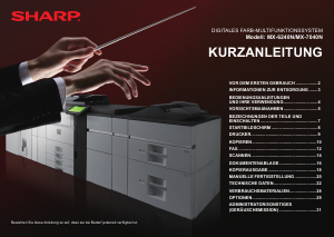 Bedienungsanleitung Sharp MX-6240N Multifunktionsdrucker