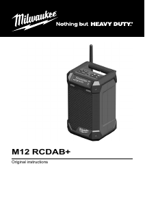 Handleiding Milwaukee M12 RCDAB+-0 Radio