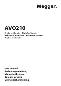 Manual Megger AVO210 Multimeter