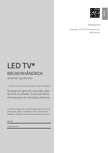 Bruksanvisning LG 55QNED85T6C LED-TV