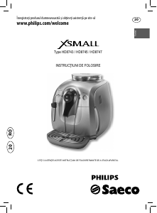 Manual Philips Saeco HD8743 Xsmall Coffee Machine
