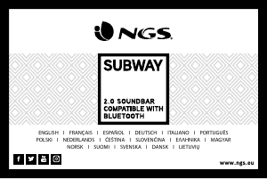 Manual NGS Subway 2.0 Sistemas de cinema em casa