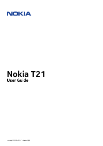 Handleiding Nokia T21 Tablet