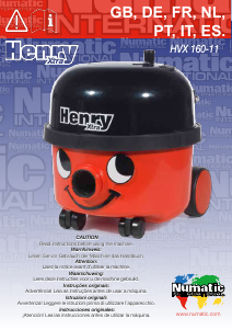 Manual de uso Numatic HVX 160-11 Henry Xtra Aspirador