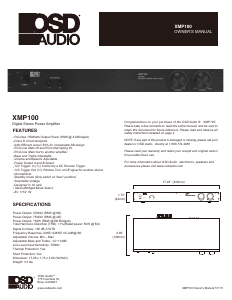 Manual OSD Audio XMP100 Amplifier