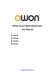 Handleiding OWON OW18B Multimeter