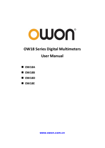 Manual OWON OW18B Multimeter