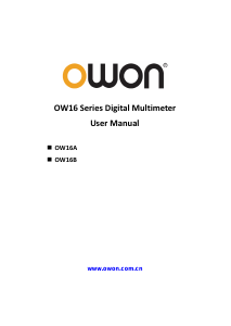 Manual OWON OW16A Multimeter