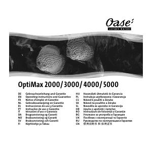 Návod Oase OptiMax 5000 Fontánové čerpadlo