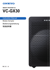 Manual Onkyo VC-GX30 Speaker
