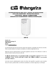 Manual Orbegozo ADR 92 Ar condicionado