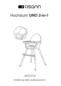 Bedienungsanleitung Osann Uno 2in1 Babyhochstuhl