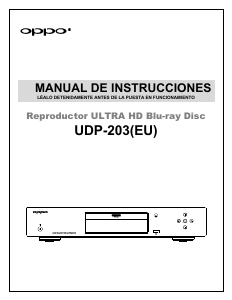 Manual Oppo UDP-203 Blu-ray Player