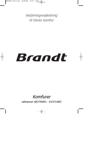 Brugsanvisning Brandt KE375WE1 Komfur
