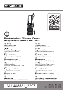 Manual de uso Parkside PHD 135 E5 Limpiadora de alta presión