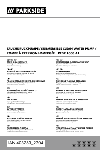 Manuale Parkside PTDP 1000 A1 Pompa dell'acqua