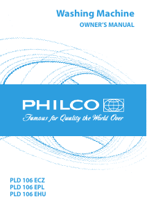 Manual Philco PLD 106 EHU Washing Machine