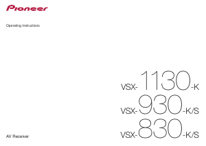Manual Pioneer VSX-930-S Receiver