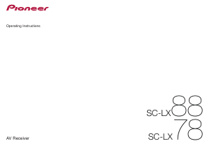 Manual Pioneer SC-LX78 Receiver