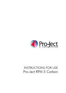 Handleiding Pro-Ject RPM 5 Carbon Platenspeler