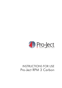 Handleiding Pro-Ject RPM 3 Carbon Platenspeler
