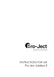 Handleiding Pro-Ject Jukebox E Platenspeler