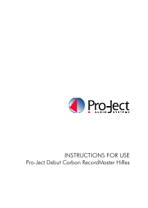Handleiding Pro-Ject Debut Carbon RecordMaster HiRes Platenspeler
