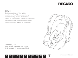 Manual de uso Recaro Avan Asiento para bebé