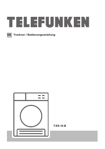 Bedienungsanleitung Telefunken T-K8-10-B Trockner