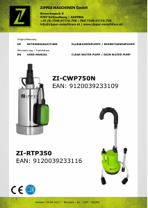 Handleiding Zipper ZI-RTP350 Waterpomp