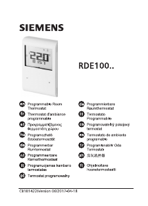 说明书 西门子 RDE100.1 恒温器
